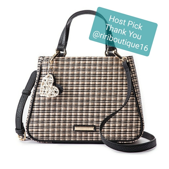 SOLD Anne Klein Straw Basket Satchel - Picture 9 of 12